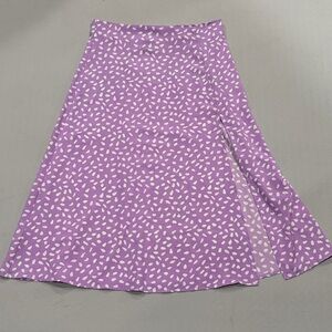Purple  Skirt with White Pattern